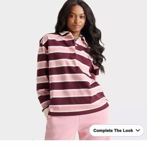 Unlike Humans Striped Rugby T-shirt